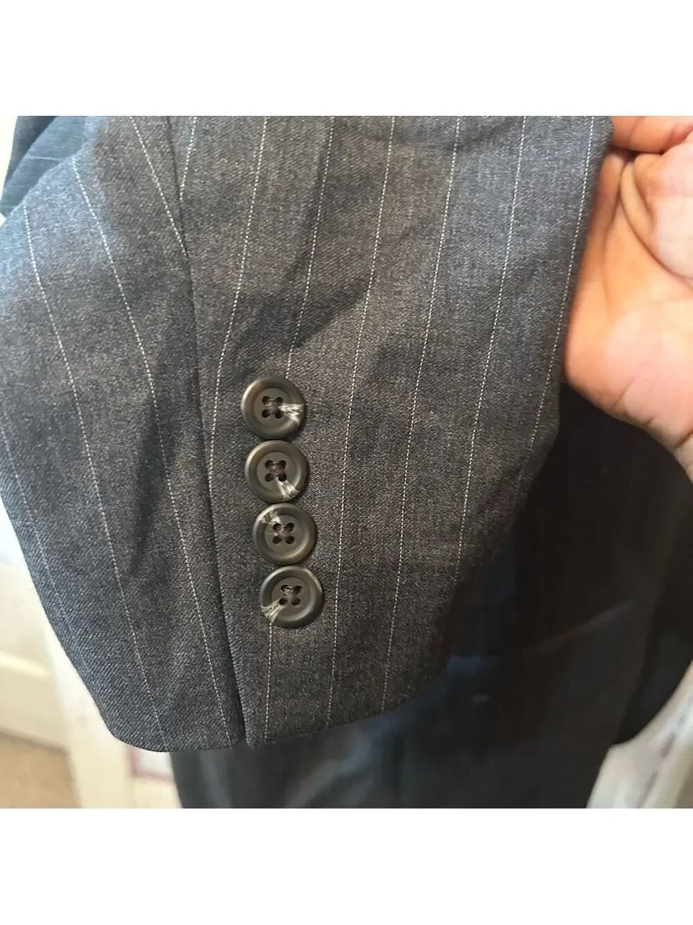 Lauren Ralph Lauren Green Label Men’s Pinstripe Sports Coat Blazer Gray 46R